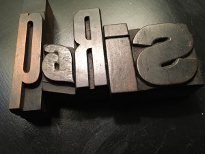 Paris Typeset letters flea market