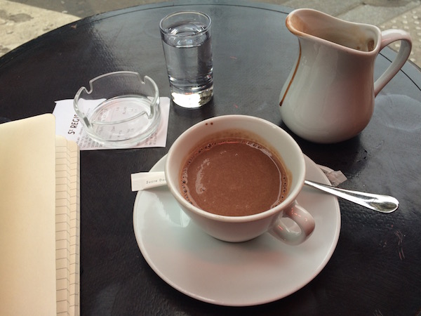 Walking Tour Of Paris -Hot chocolate St Regis Cafe - DeliciousPerspective.com