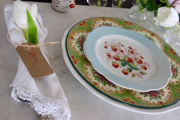 Vintage Easter Place Setting Mix and Match | Delicious Perspective.com