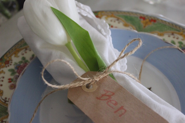 Spring Easter Place Card and Napkin Ring | DeliciousPerspective.com