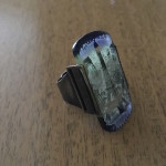 Etched Glass Ring from Paris