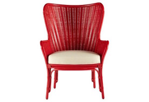 Red Sheridan Wing Chair | DeliciousPerspective
